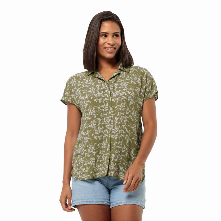 Damska koszula Jack Wolfskin SOMMERWIESE SHIRT W LEAVES bay leaf - XS