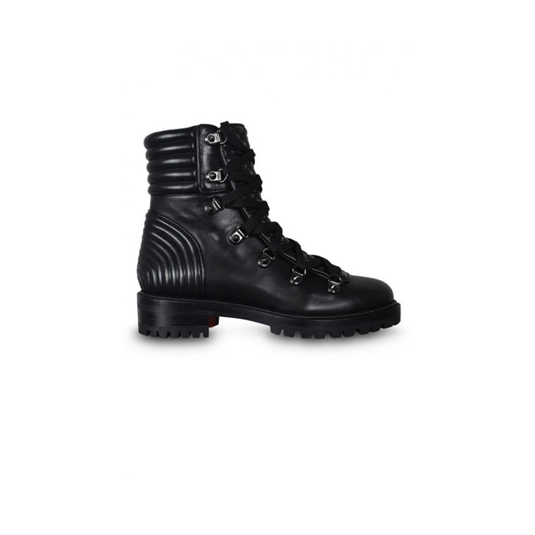 Czarny Skórzany Mad Boot - Wyrafinowany Styl Christian Louboutin