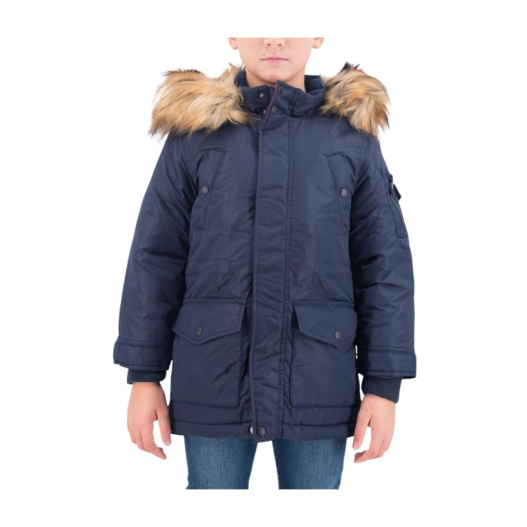 Kurtka parka z kapturem i futrem Pepe Jeans