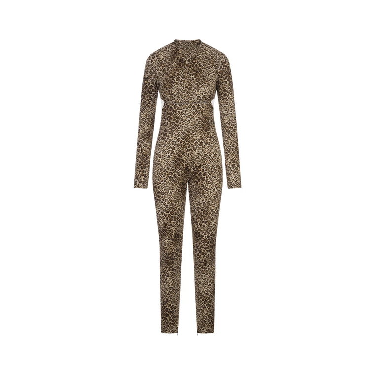 Leopard Print Slim-fit Jumpsuit Dsquared2