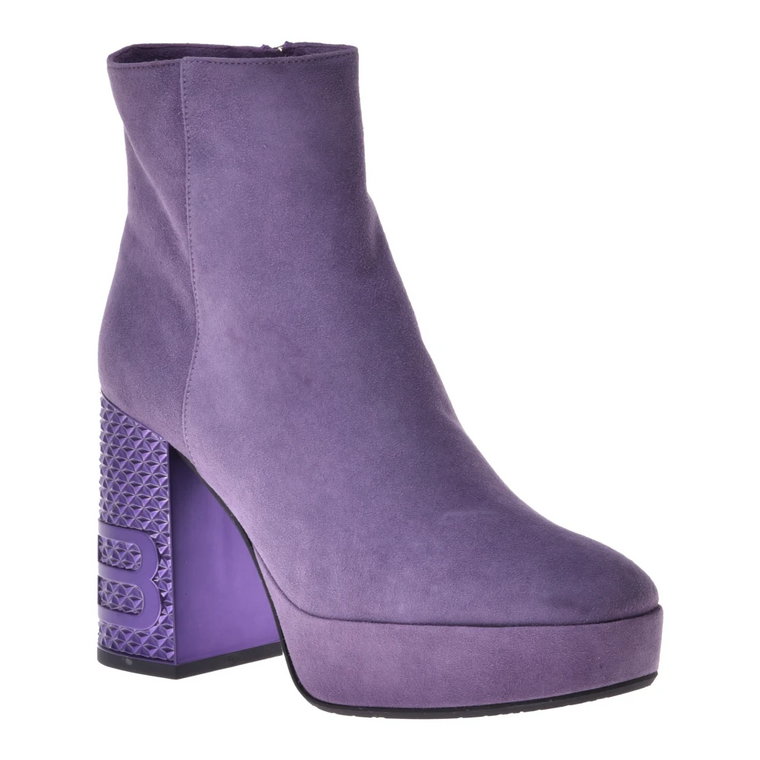 Ankle boots in lilac suede Baldinini