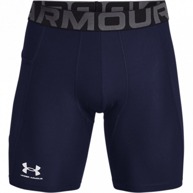 Męskie legginsy krótkie treningowe Under Armour UA HG Armour Shorts - granatowe