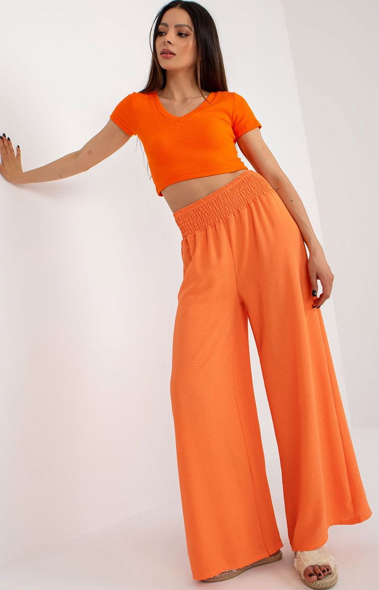 Spodnie szwedy pomarańczowe DHJ-SP-8390.70, Kolor pomarańczowy, Rozmiar uniwersalny, ITALY MODA