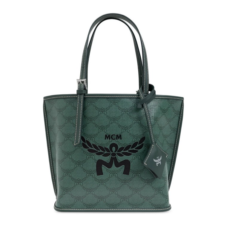 Torba typu 'shopper' z logo MCM