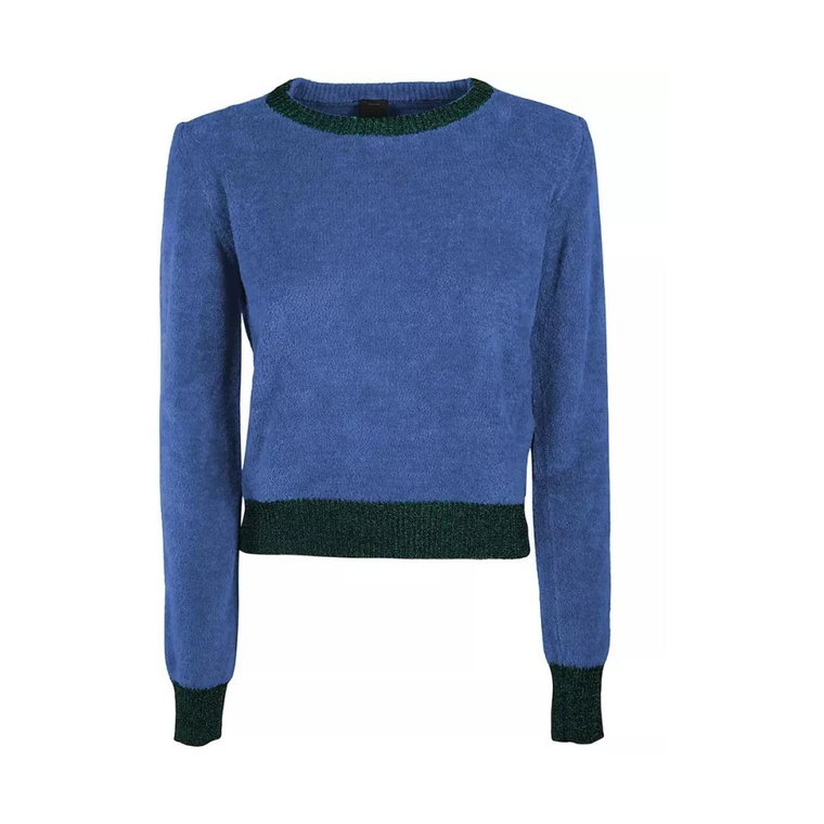 Sweter z bawełny z kontrastującymi krawędziami Pinko