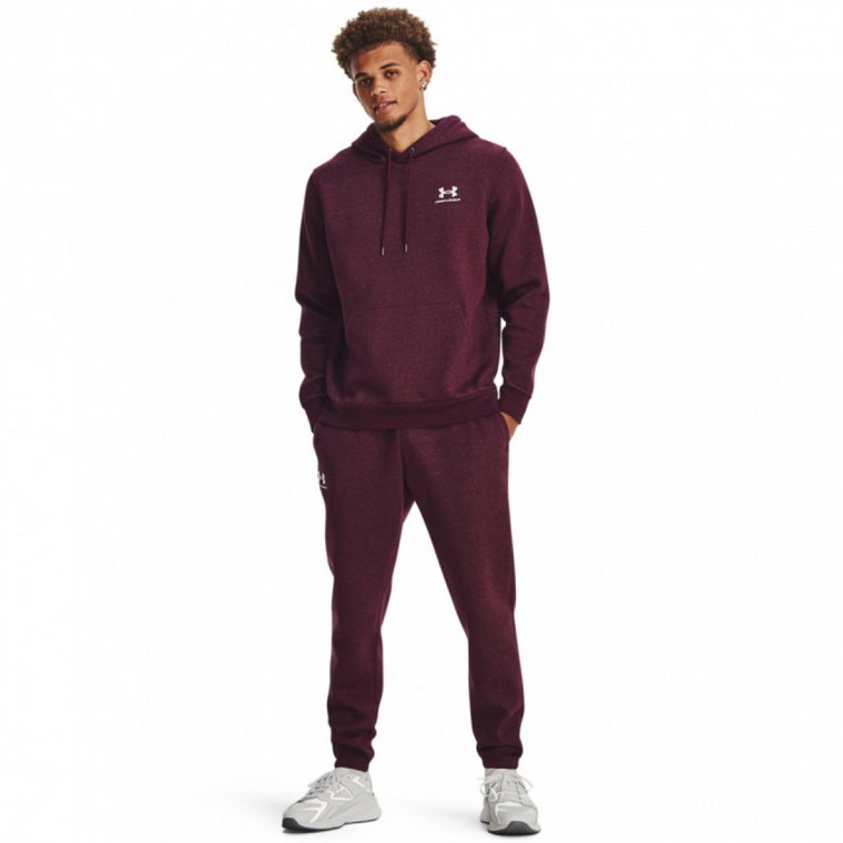 Męskie spodnie dresowe Under Armour UA Essential Fleece Jogger - bordowe