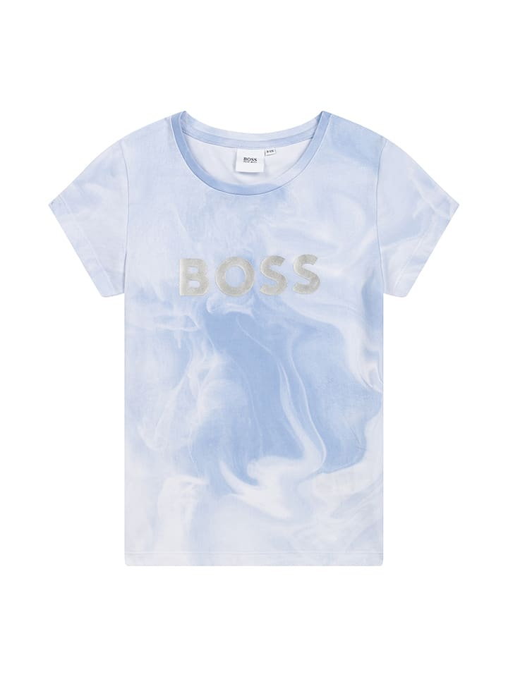 Hugo Boss Kids Koszulka w kolorze błękitnym