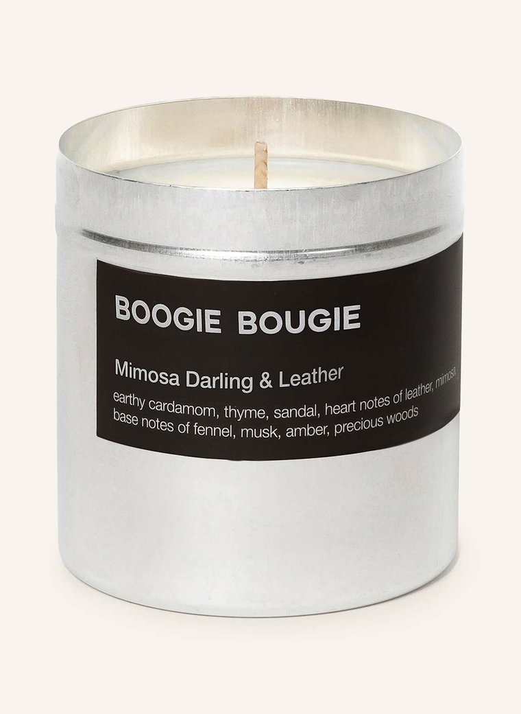 Boogie Bougie Świeca Zapachowa Mimosa Darling & Leather silber