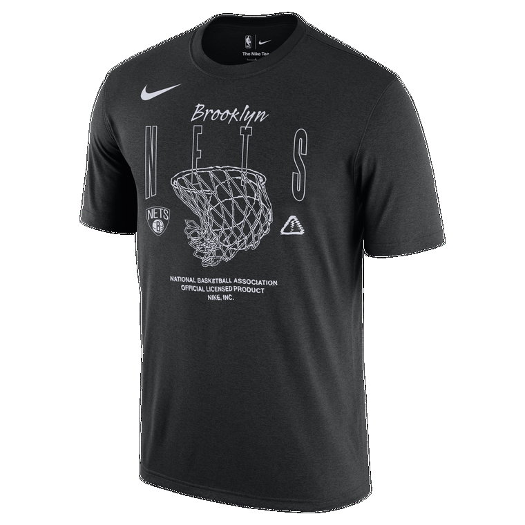 T-shirt męski Nike NBA Brooklyn Nets Courtside Max90 - Czerń