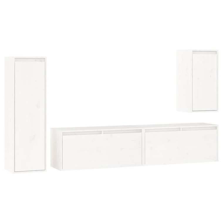 Szafki TV Classic White Pine Set 4pcs 80x30x35/30x