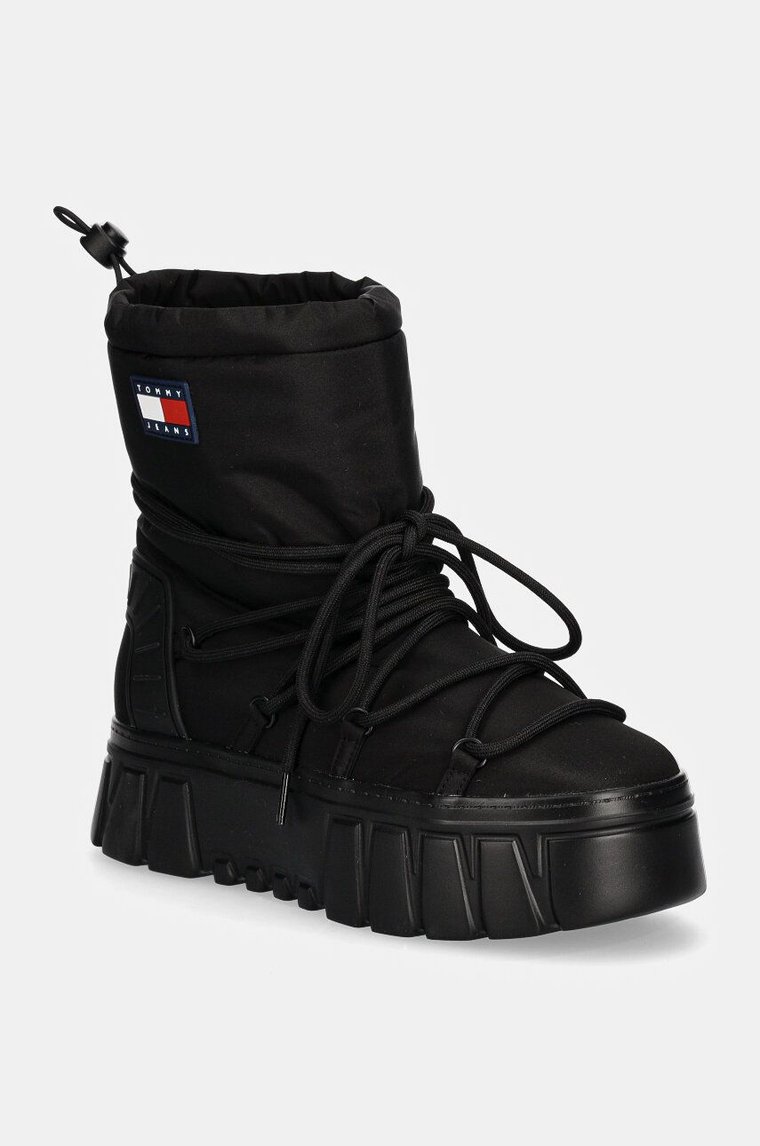 Tommy Jeans śniegowce TJW HYBRID BOOT kolor czarny EN0EN02601