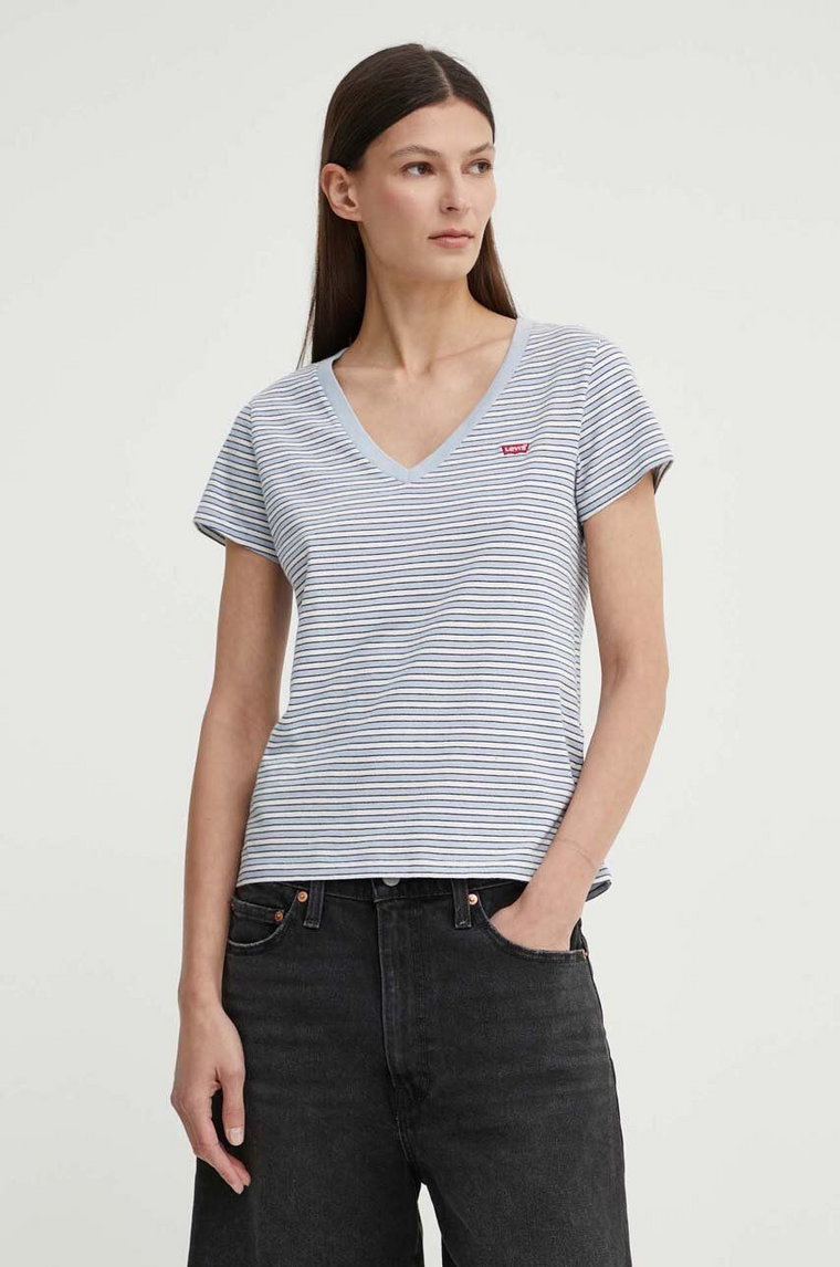 Levi's t-shirt bawełniany damski kolor szary