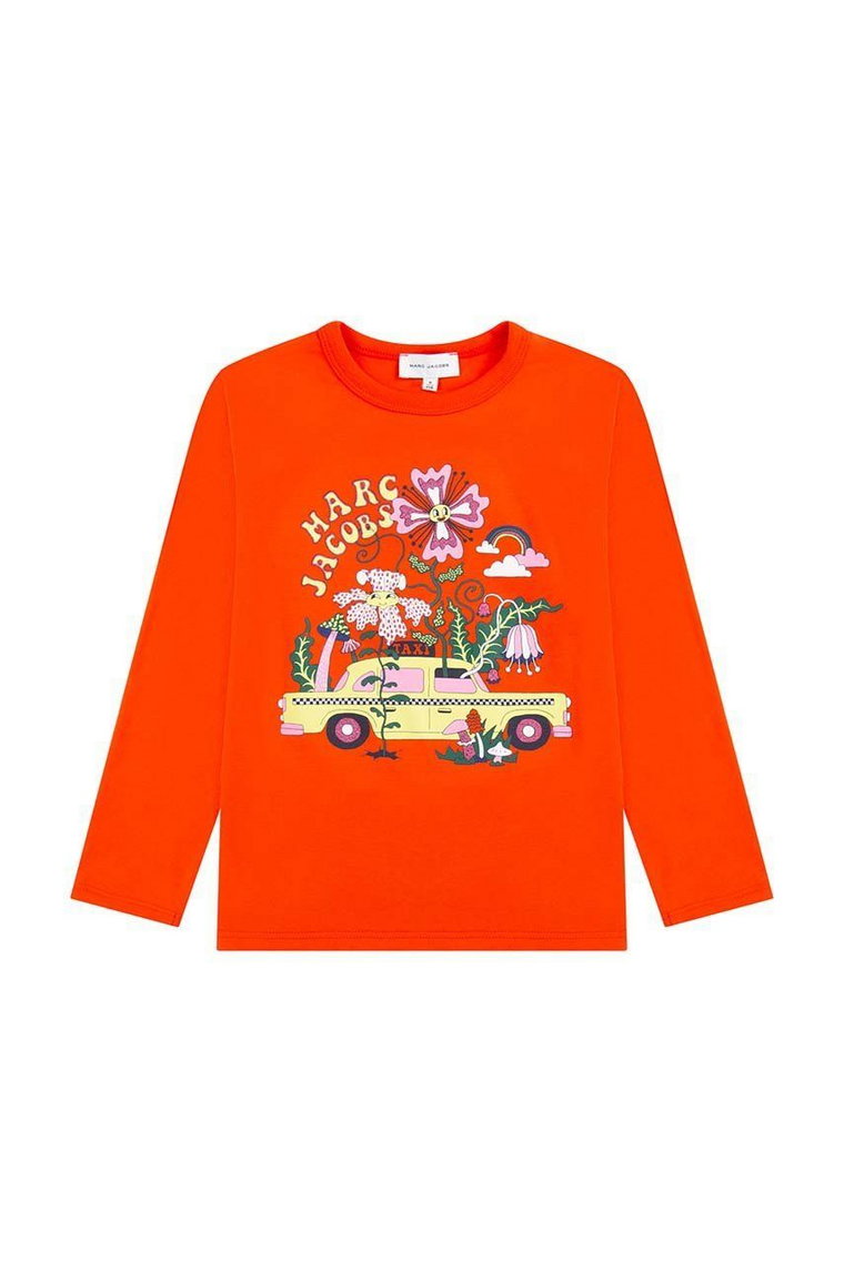 Marc Jacobs longsleeve bawełniany dziecięcy kolor czerwony