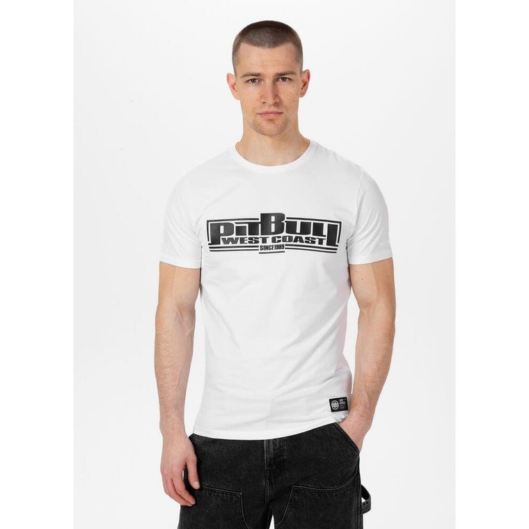 Koszulka bawełniana sportowy t-shirt dla dorosłych Slim Fit Classic Boxing