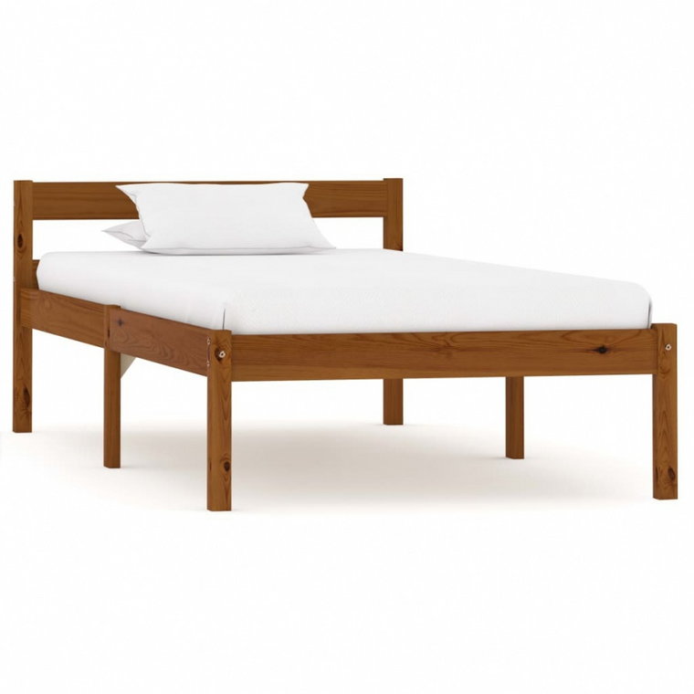 Rama łóżka, miodowy brąz, lite drewno sosnowe, 100 x 200 cm kod: V-283209