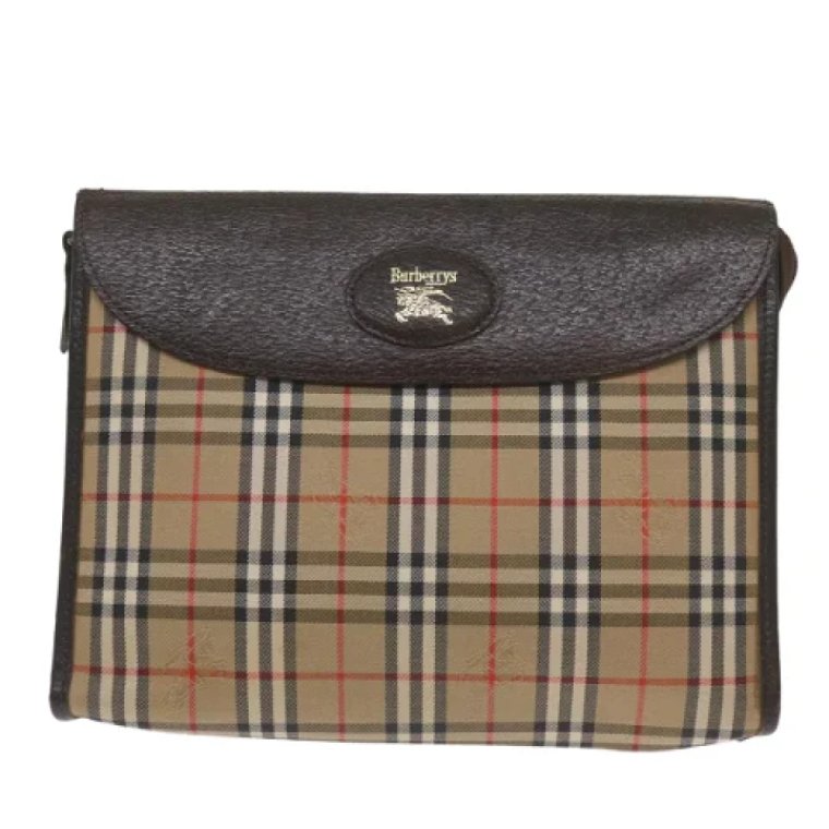 Pre-owned Canvas clutches Burberry Vintage