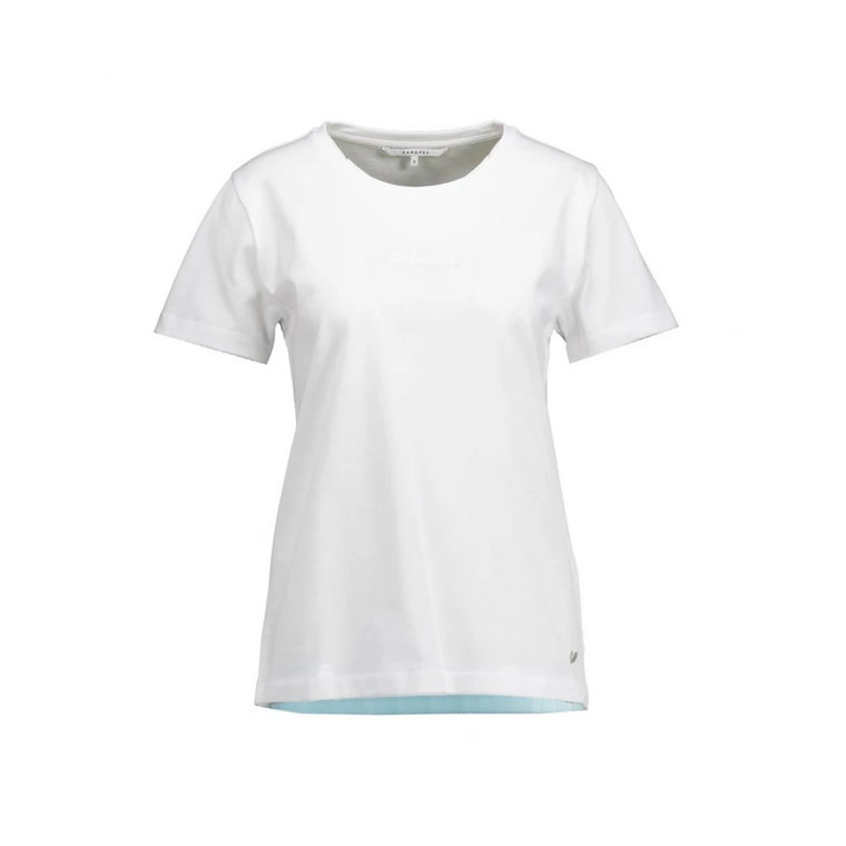 Klasyczny Biały T-shirt z Okrągłym Dekoltem Damski Xandres