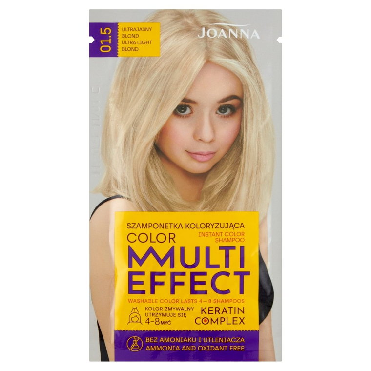 Joanna, Multi Effect Color, Szamponetka koloryzująca 01.5 Ultrajasny Blond, 35 g