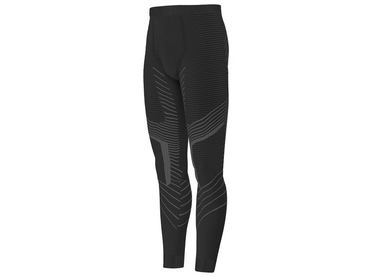 CRIVIT Legginsy funkcyjne męskie ze strefami Thermo-Knit (Czarny/ szary, 8/XXL)