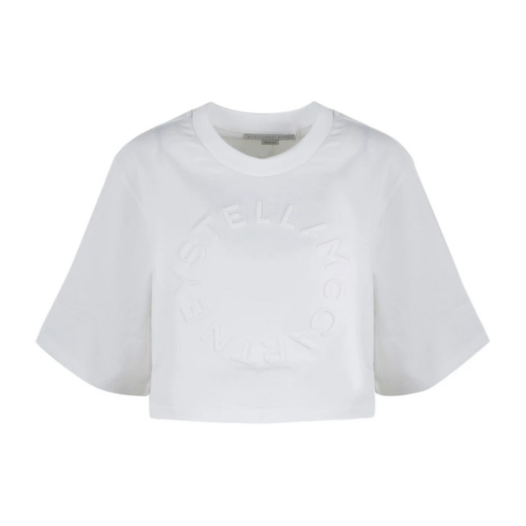 Flock Embossed Logo Crop T-shirt Stella McCartney