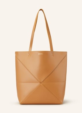 Loewe Torba Shopper Puzzle Fold beige