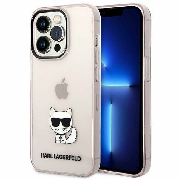 Karl Lagerfeld KLHCP14XCTTRI iPhone 14 Pro Max 6,7" hardcase różowy/pink Transparent Choupette Body