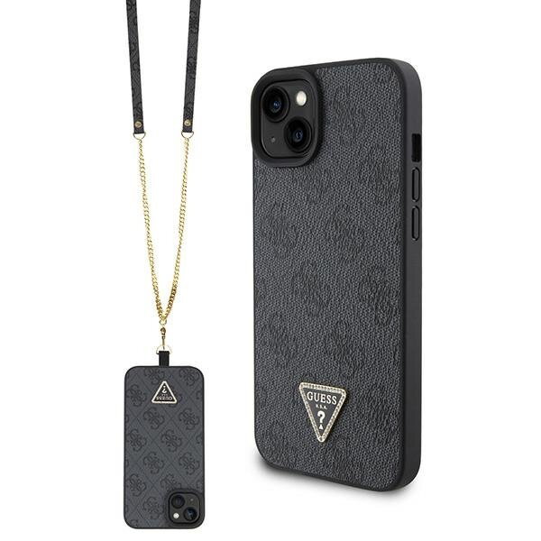 Guess GUHCP15MP4TDSCPK iPhone 15 Plus 6.7" czarny/black hardcase Crossbody 4G Metal Logo