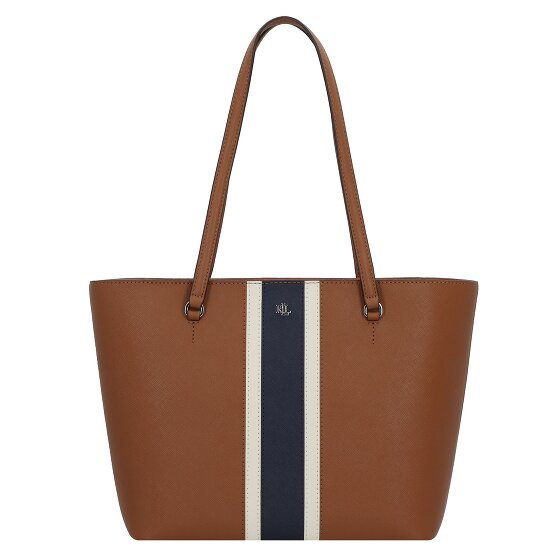 Lauren Ralph Lauren Karly Torba na ramię Skórzany 26 cm tan soft white navy stripe