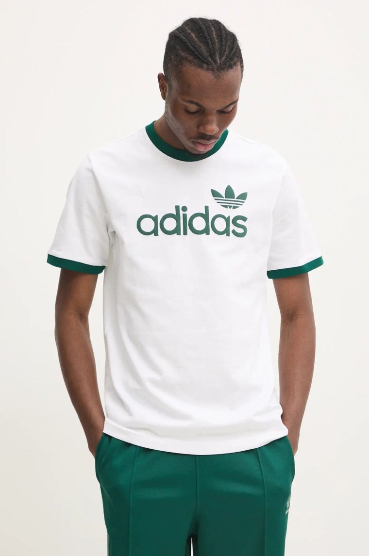 adidas Originals t-shirt bawełniany SIMPLE TEE męski kolor biały z nadrukiem JC8371