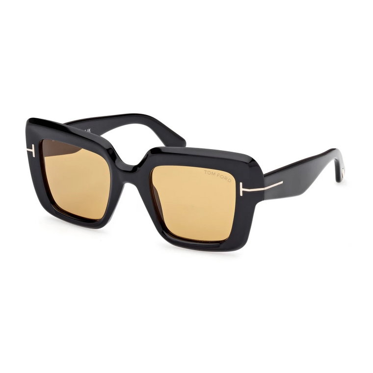 Okulary przeciwsłoneczne Czarno-Żółte Poduszka Błyszczące Tom Ford