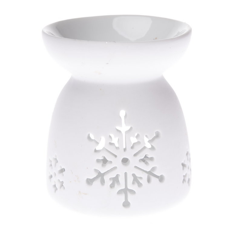 Ceramiczny kominek zapachowy Snowlet biały, 7,7 x 9 cm