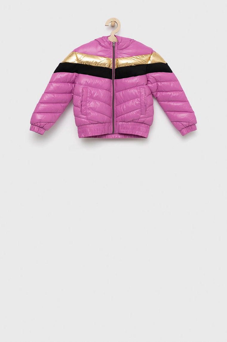 United Colors of Benetton kurtka dziecięca kolor różowy
