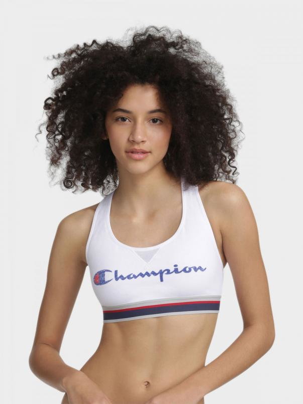 Biustonosz sportowy CHAMPION CROP TOP AUTHENTIC - biały