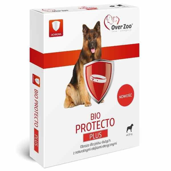 Obroża przeciw kleszczom i pchłom dla psa OVERZOO Bio Protecto Plus, czerwona, 75 cm