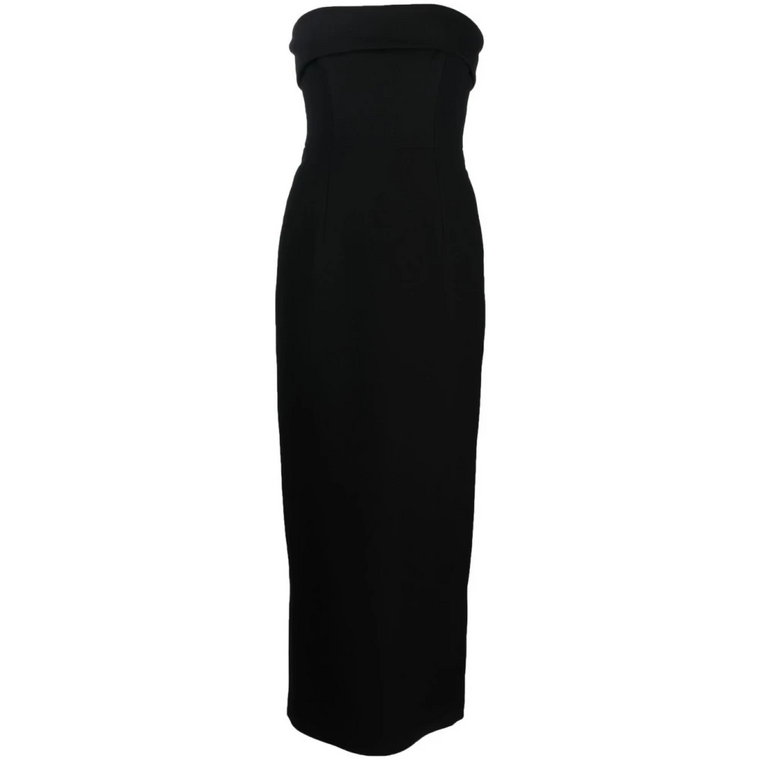 Czarna sukienka bez rękawów z detalami podwinięcia The New Arrivals Ilkyaz Ozel