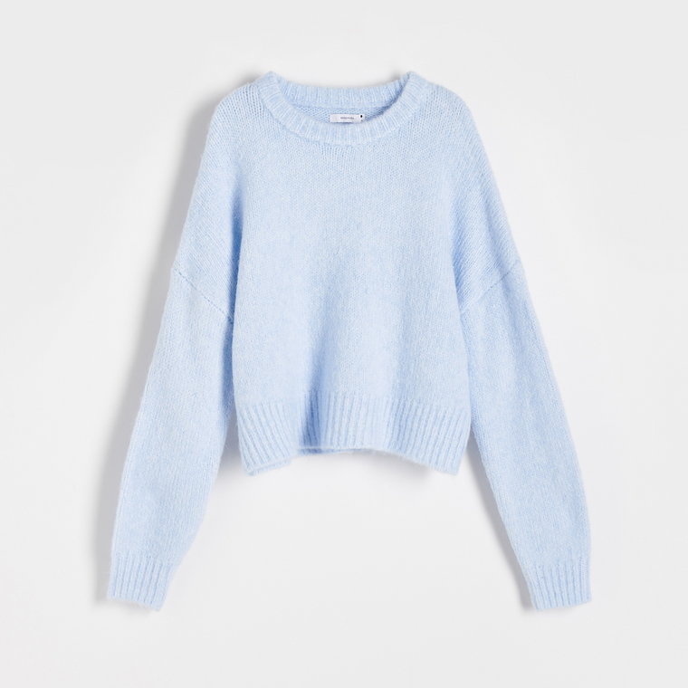 Reserved - Sweter z miękkiej dzianiny - jasnoniebieski
