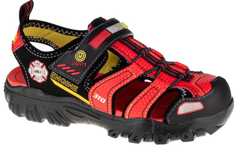 Skechers Damager III Sandal 400072L-BKRD, Dla chłopca, Czerwone, sandały sportowe, syntetyk, rozmiar: 30