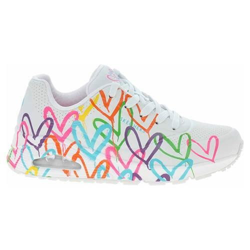 Damski Buty Sportowe Skechers Uno Highlight Love Białe