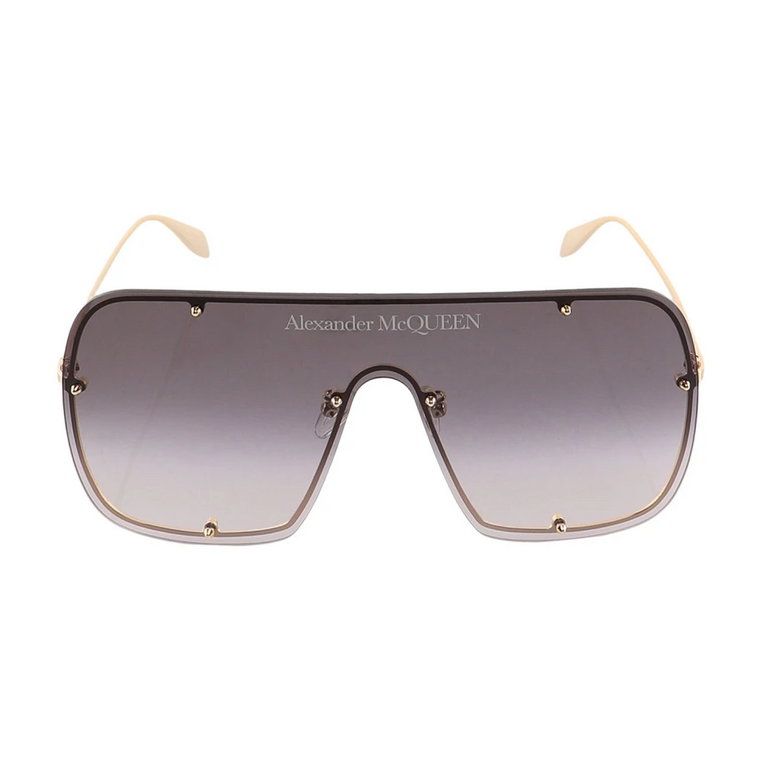 Szare Metalowe Okulary Przeciwsłoneczne Aw23 Alexander McQueen