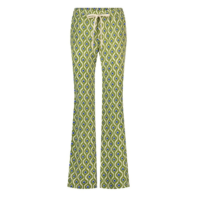 Zielone spodnie z szerokimi nogawkami z ekologicznej wiskozy Jane Lushka