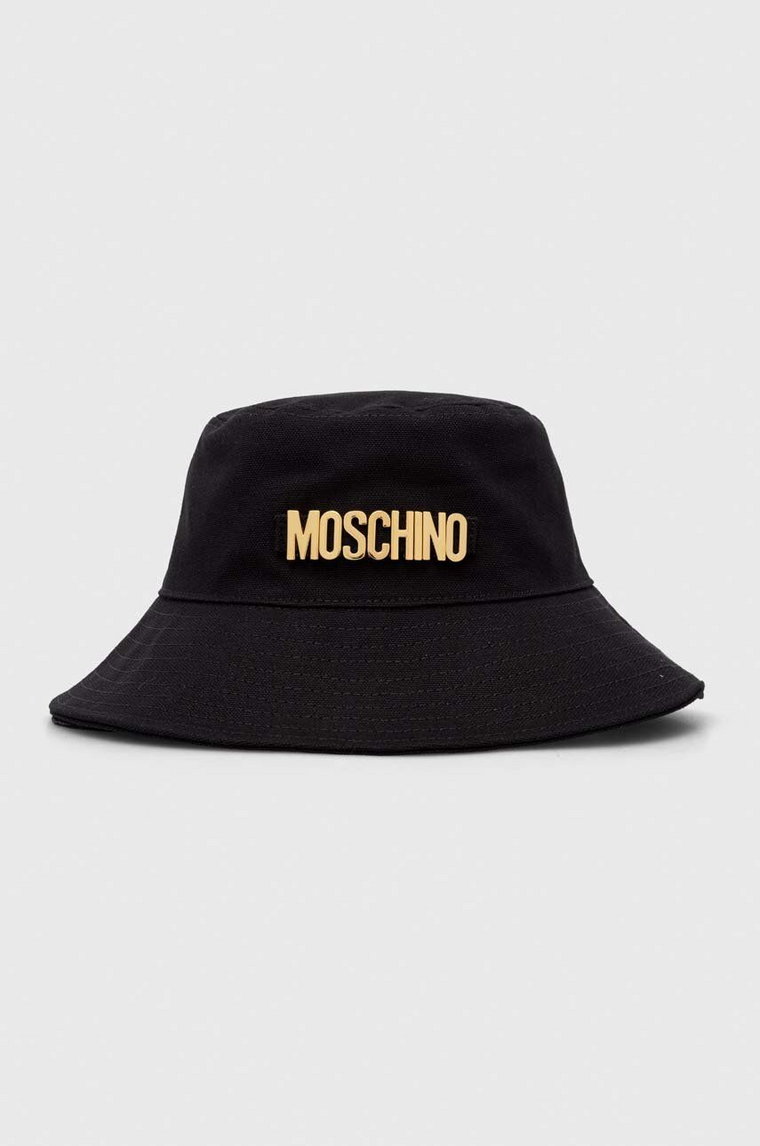 Moschino kapelusz bawełniany kolor czarny bawełniany M3094 65408