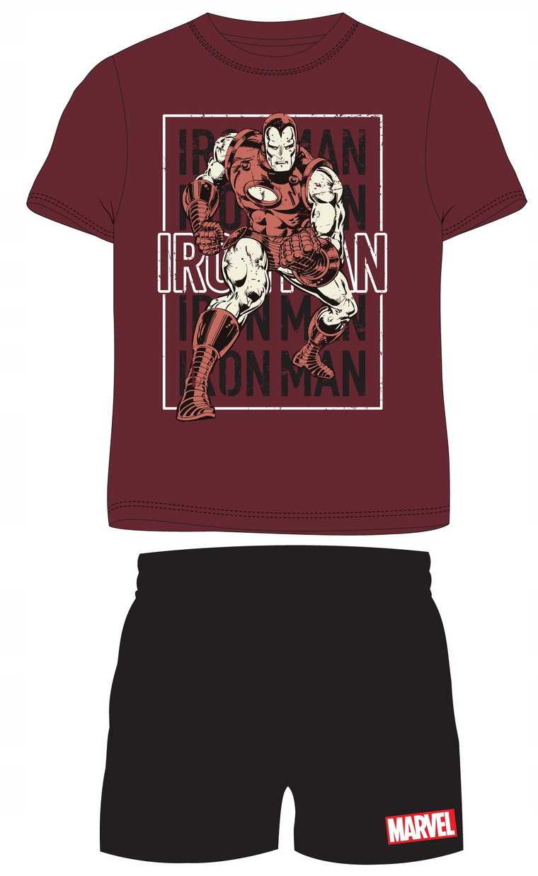 Piżama Męska Avengers Koszulka Tshirt Iron Man