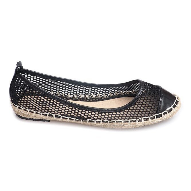 Balerinki Espadryle 9653 Czarny czarne