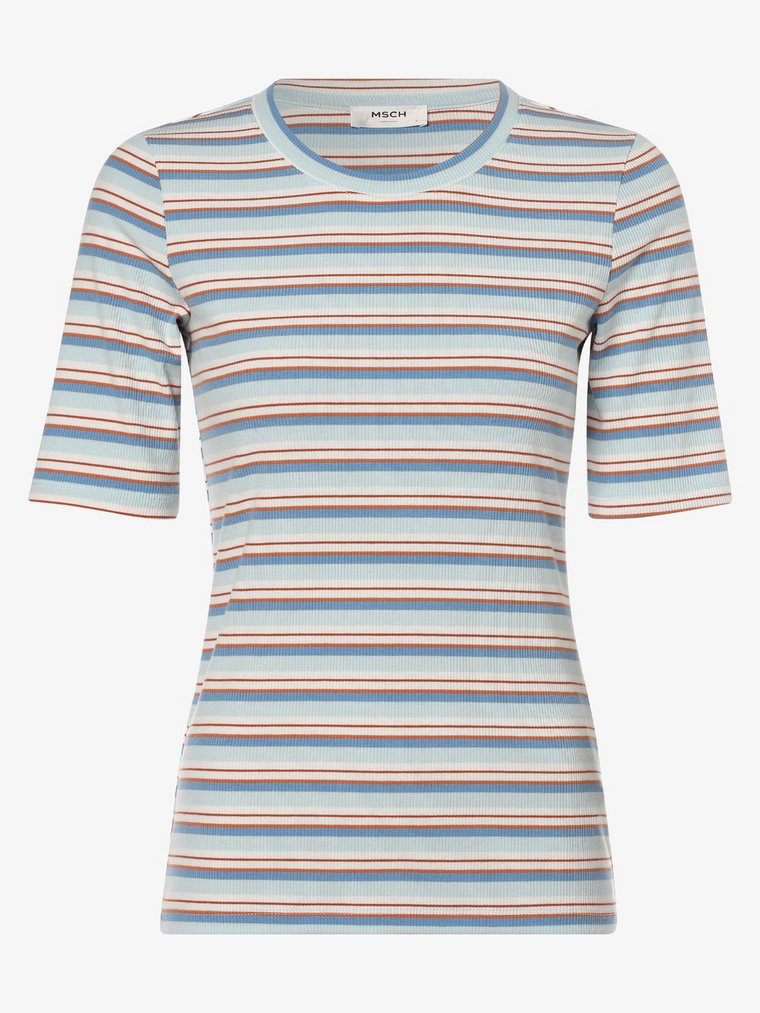 Moss Copenhagen - T-shirt damski  Kyra, niebieski|wielokolorowy