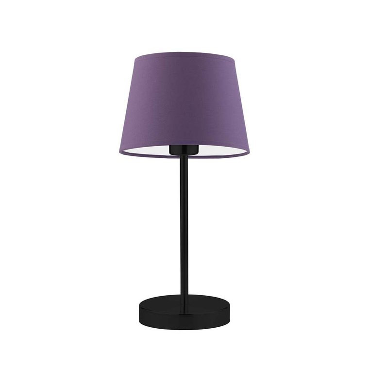 Lampka nocna LYSNE Siena, 60 W, E27, fioletowa/czarna, 41,5x19,5 cm