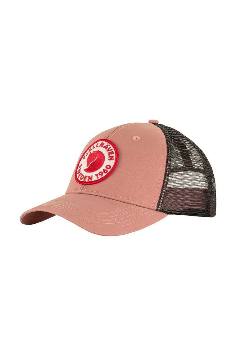 Fjallraven czapka z daszkiem 1960 Logo Langtradarkeps kolor różowy z aplikacją F78138.300