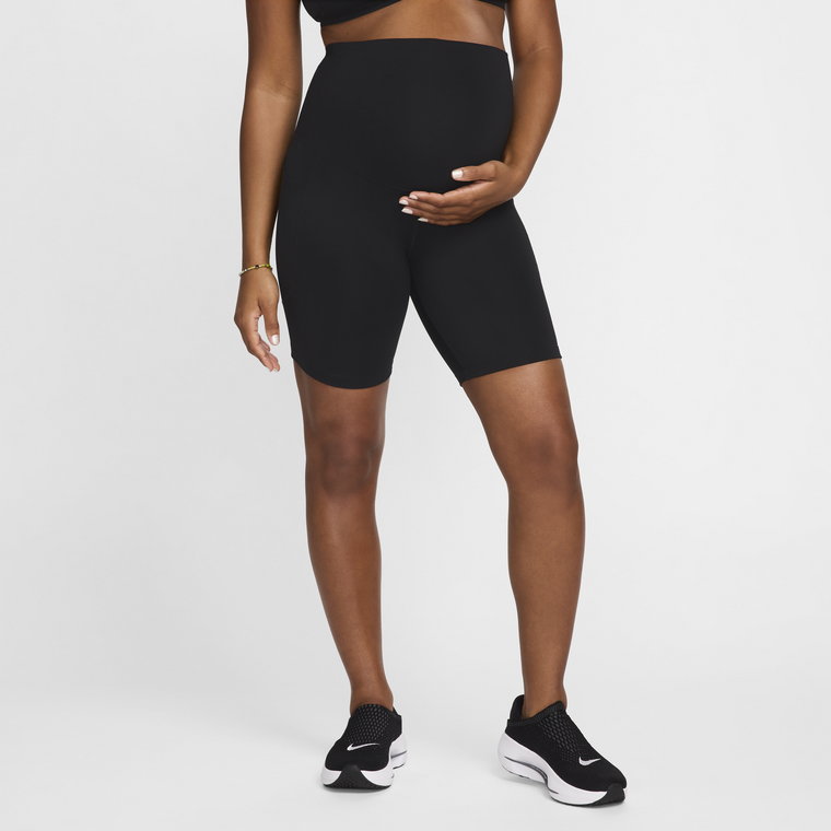 Damskie ciążowe kolarki z wysokim stanem i kieszeniami 20 cm Nike (M) One - Czerń