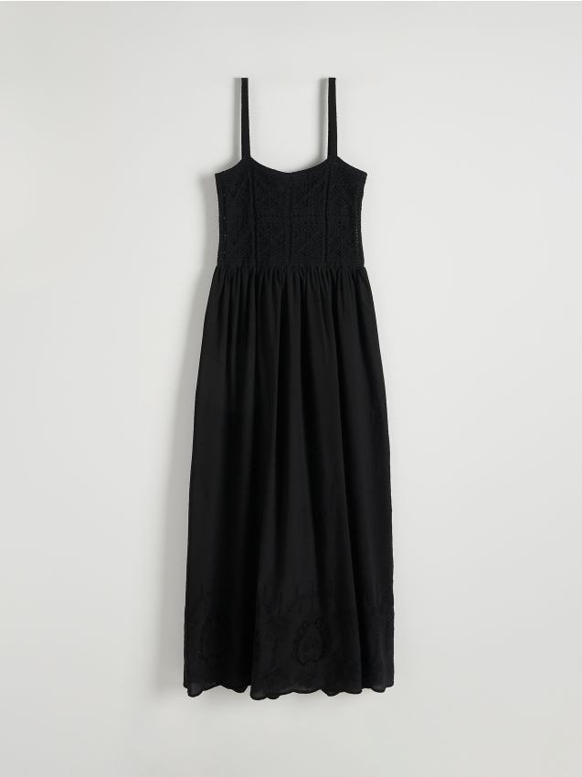 Reserved - Sukienka na ramiączka - czarny