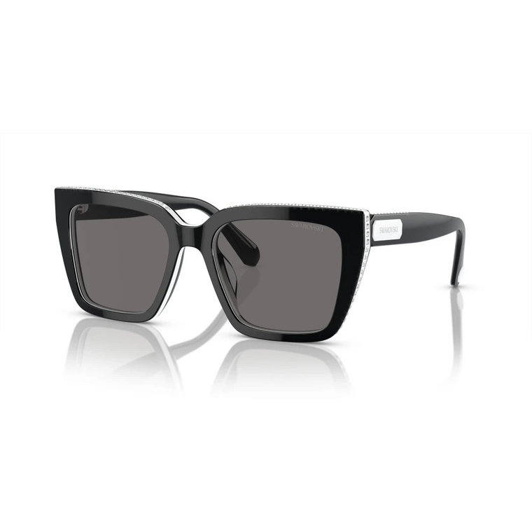 Czarne/Szare Okulary przeciwsłoneczne SK 6013 Swarovski