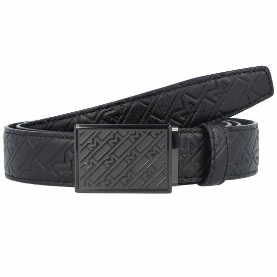 Montblanc Plate Buckle Belt Leather black możliwość indywidualnego skrócenia